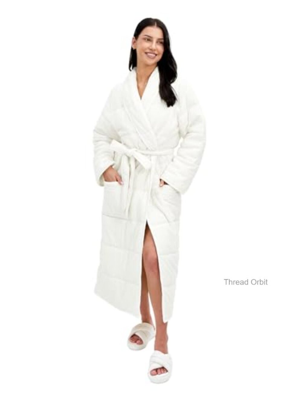 Quilted Duvet Robe Thick Weighted Floor Length Housecoat Women